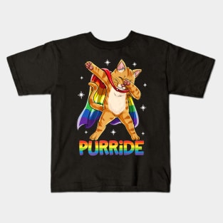 Purride Cat LGBT Kids T-Shirt